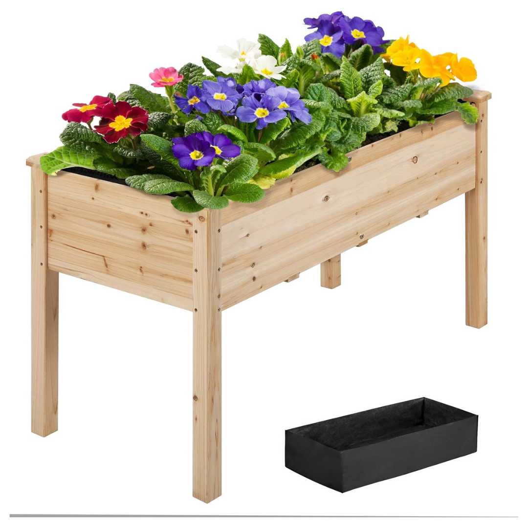 48" x 24" x 30" Elevated Wooden Raised Garden Bed