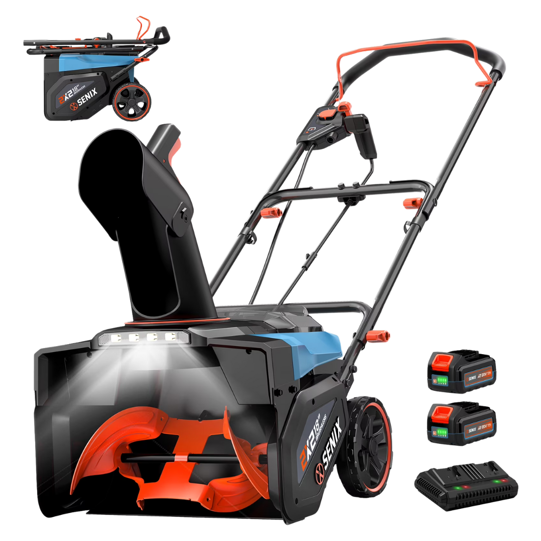 SENIX 2X2 40V 18" Single-Stage Cordless Snow Blower