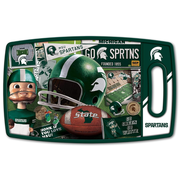 YouTheFan NCAA Michigan State Spartans Retro Series Cutting Board