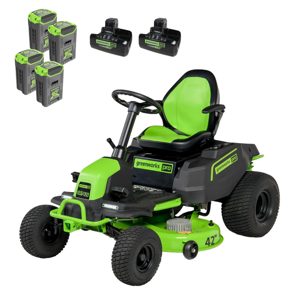 Greenworks 60V 42" Cordless CrossoverT Riding Mower W/ 4-Batteries