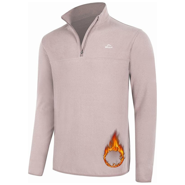 Willit Men's Quarter-Zip Fleece Pullover Shirt