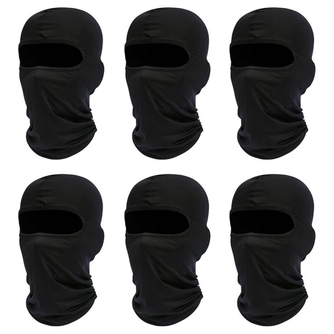 6-Pack Unisex UV & Wind Protection Balaclava Face Mask