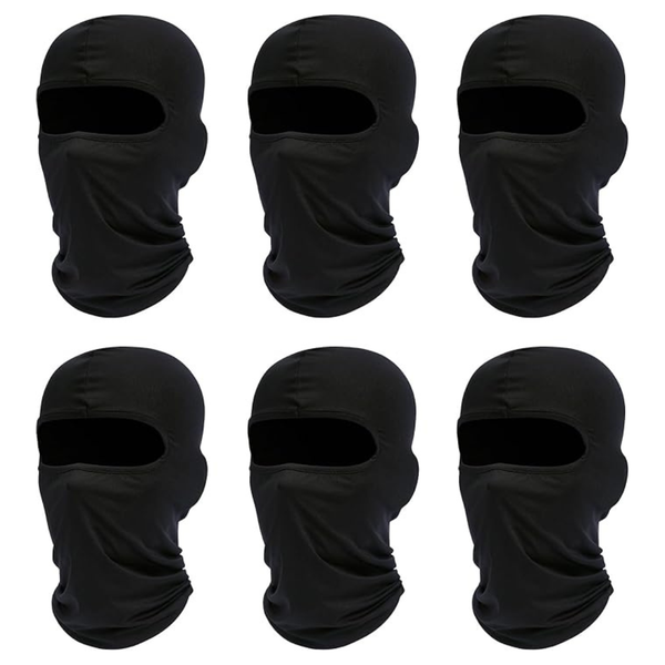 6-Pack Unisex UV & Wind Protection Balaclava Face Mask