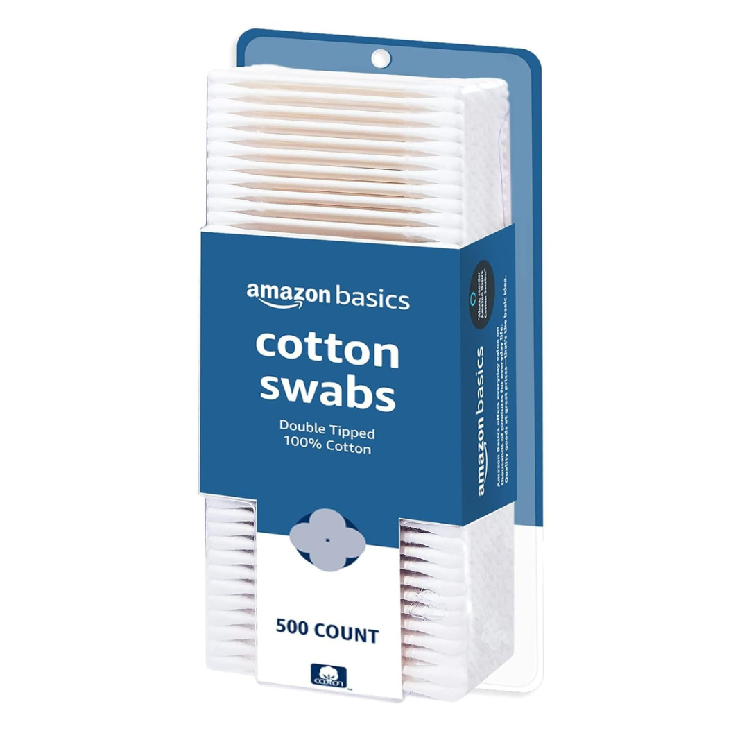500-Count Amazon Basics Cotton Swabs