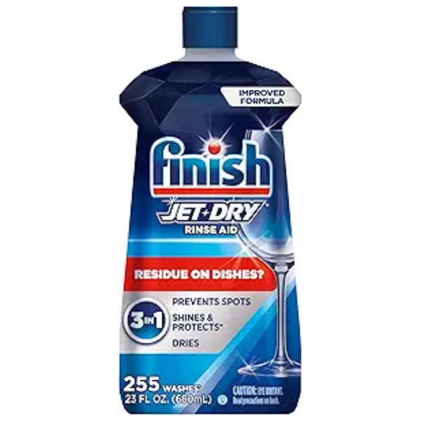 23oz. Finish Jet-Dry Dishwasher Liquid Detergent Rinse Aid