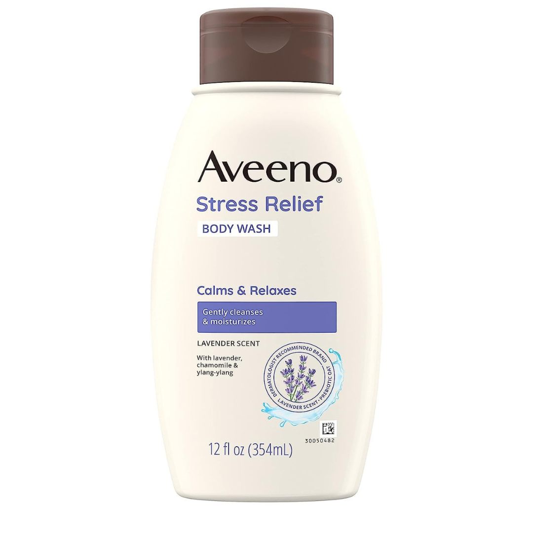3-Pack 12-Oz Aveeno Stress Relief Body Wash with Prebiotic Oat