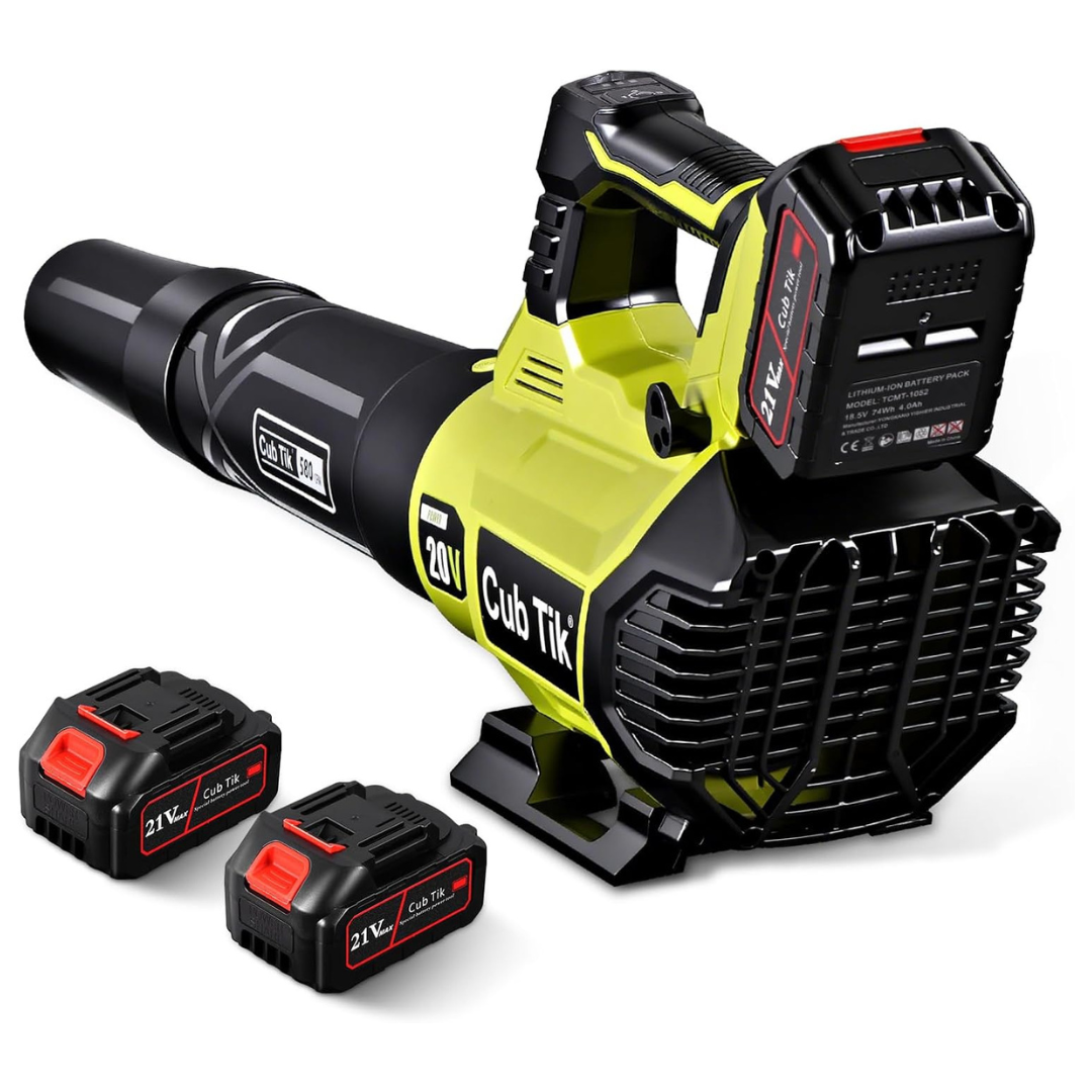 650 CFM Cordless Leaf Blower With 2x4.0AH Batteries & Charger