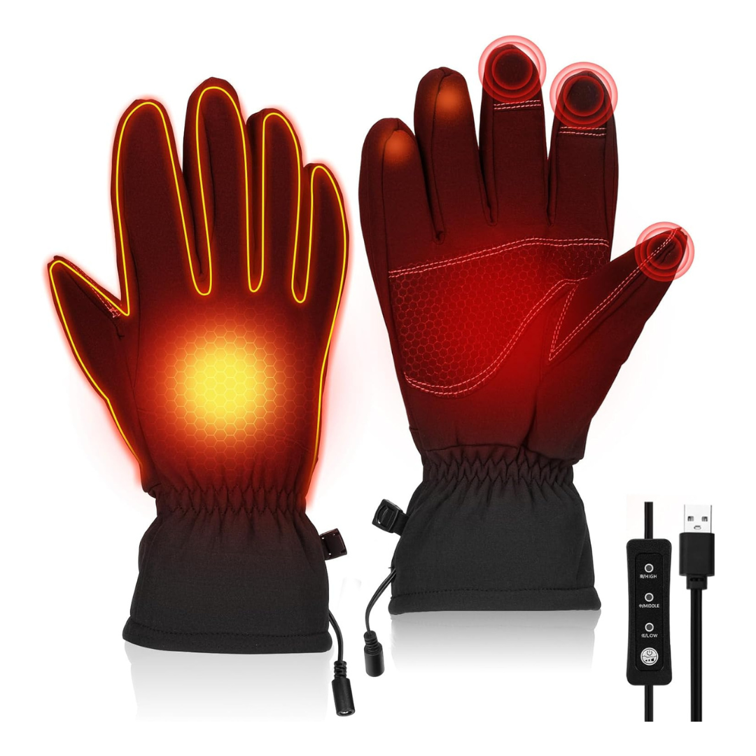 Unisex USB Hand Warmer Motorcycle Heating Gloves