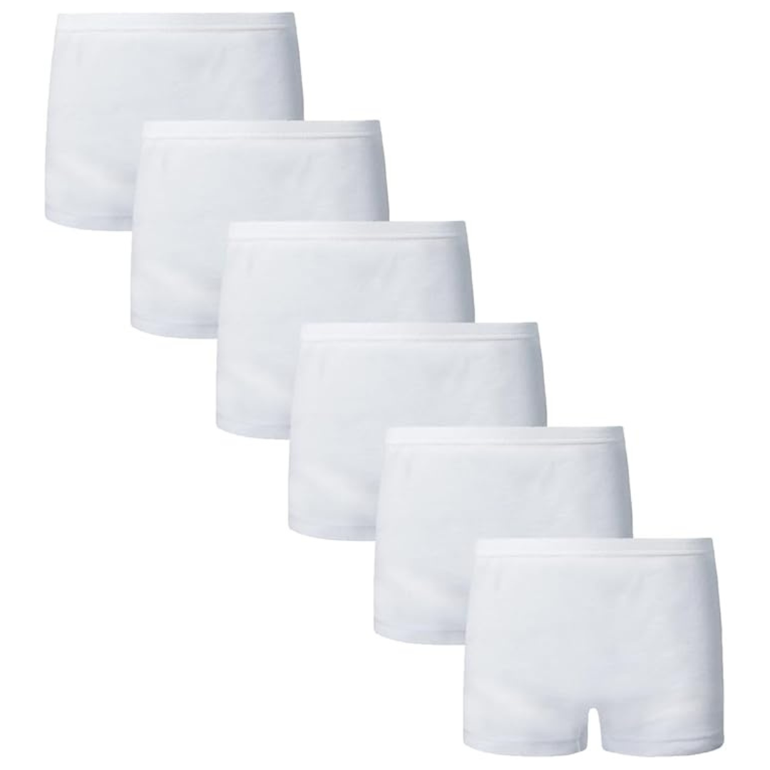6-Pack Family Feeling Soft Cotton Girls' Boyshort Panties