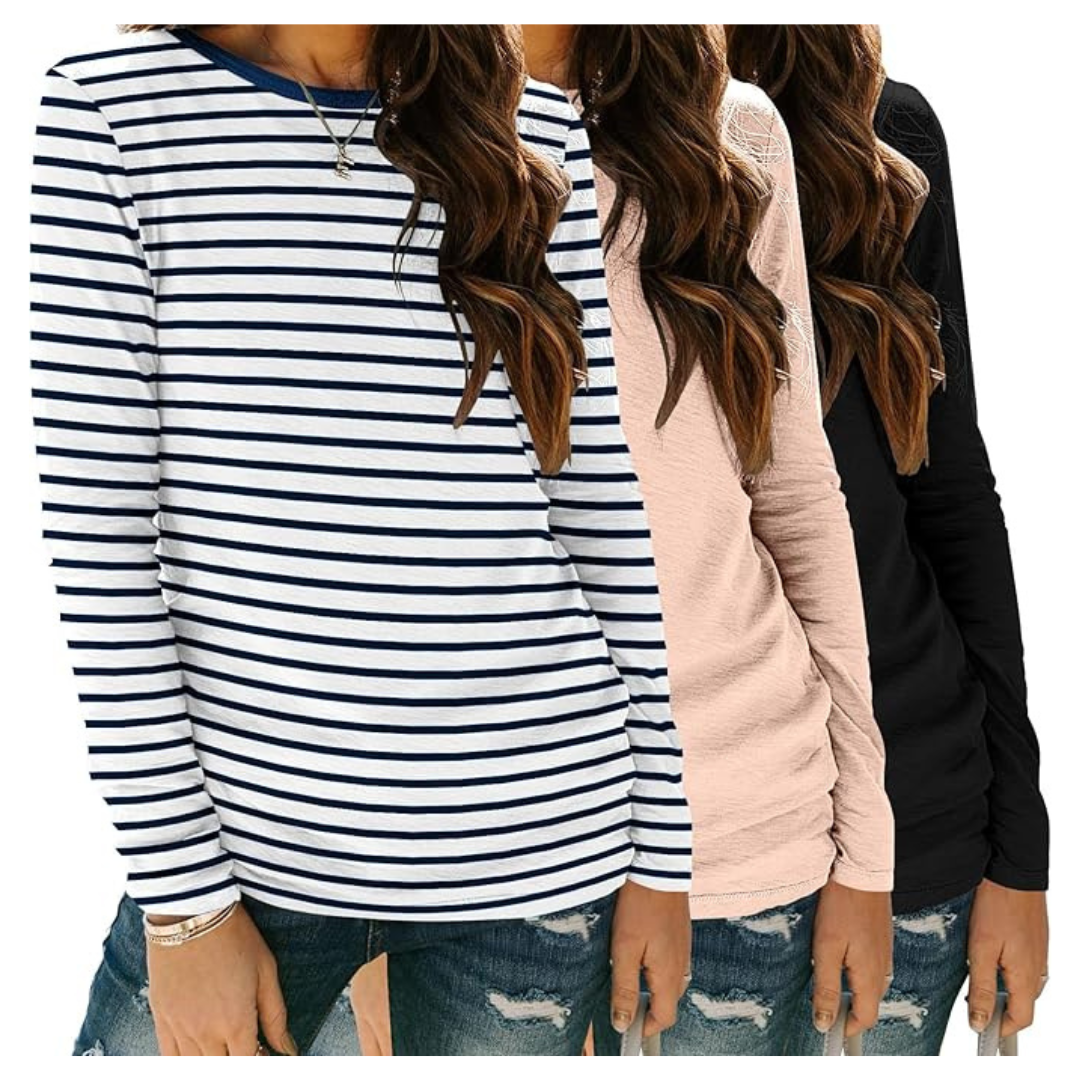 3-Pack Zeagoo Women's Loose Fit T-Shirts