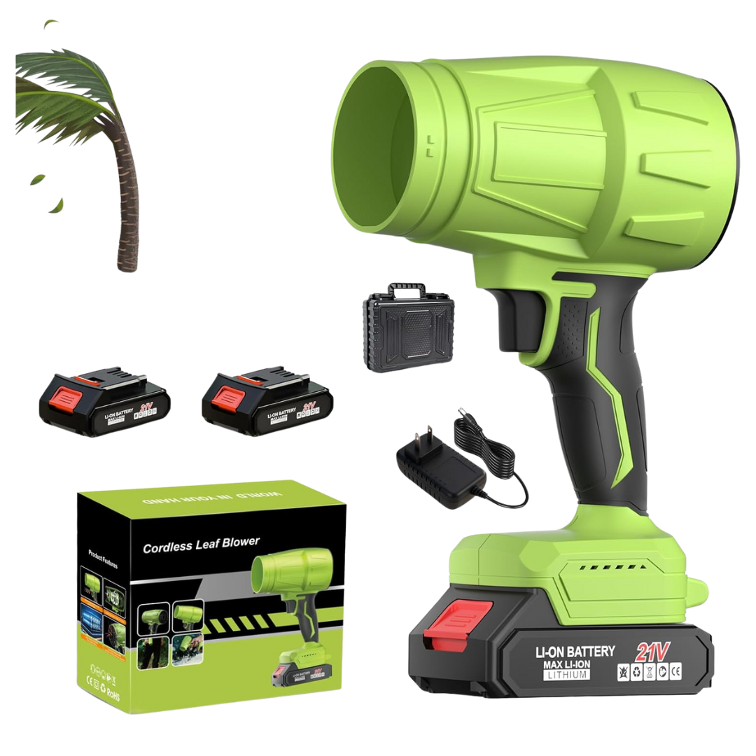 990000 RPM 21V Cordless Leaf Blower With 2 x 6.0Ah Batteries