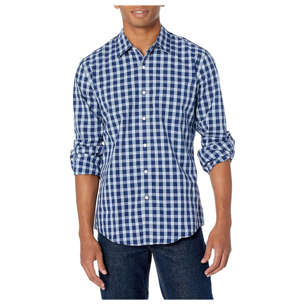 Amazon Essentials Men's Slim-Fit Long-Sleeve Poplin Shirt
