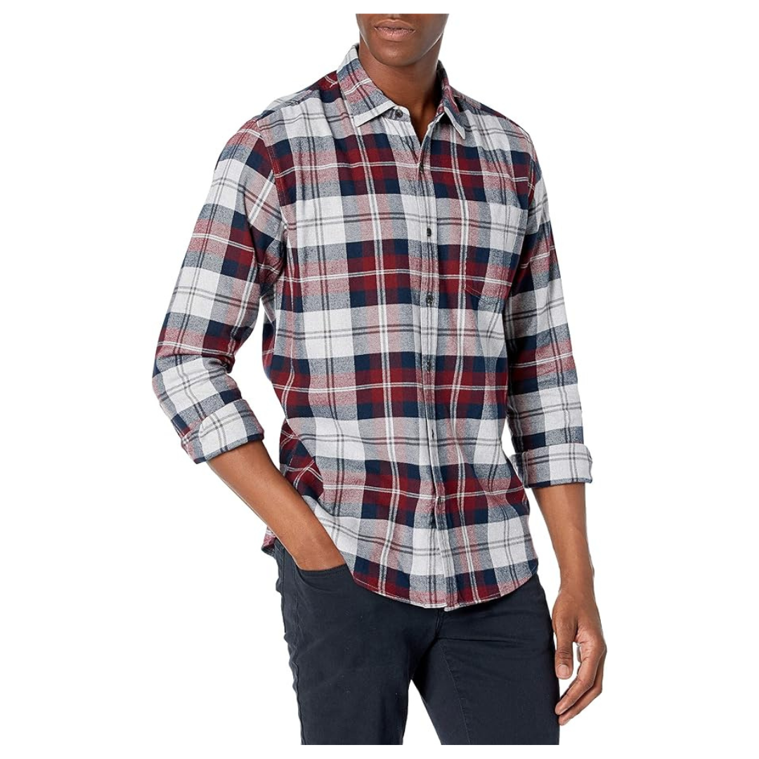Amazon Essentials Men's Long-Sleeve Flannel Shirt