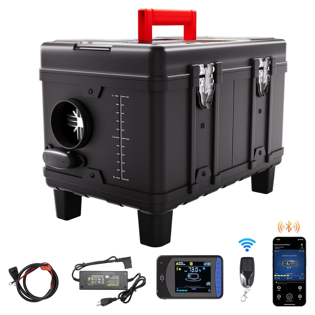 VEVOR 8KW 12V/24V Diesel Heater W/ Bluetooth Control, Remote, CO Alarm