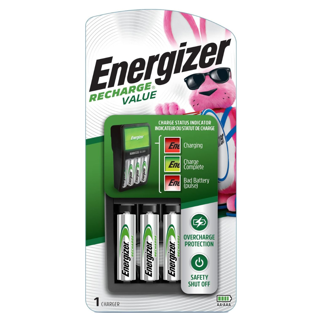 Energizer Value Charger For NiMH Rechargeable AA & AAA Batteries