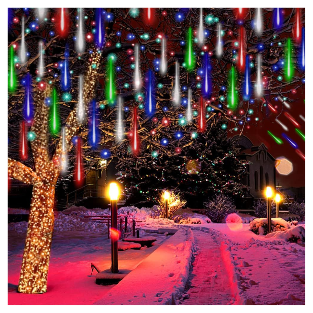 Meteor Waterproof 30cm 8 Tubes 144 LED Falling Rain Drop Lights