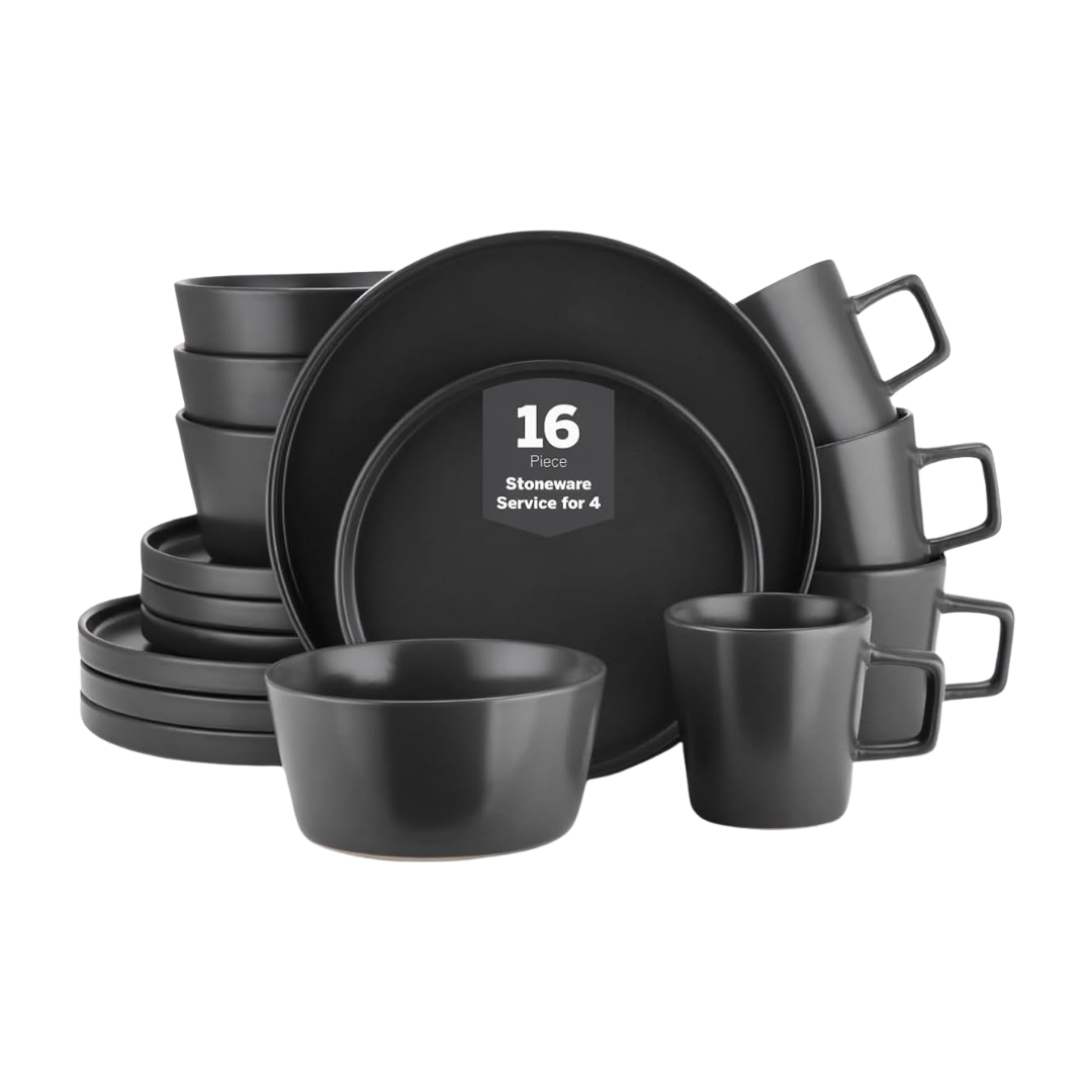16-Piece Stone Lain Celina Modern Stoneware Dinnerware Set