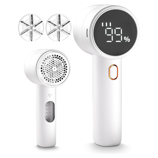 Peiyuu Rechargeable Fabric Shaver Lint Remover W/ 2 Extra Blades