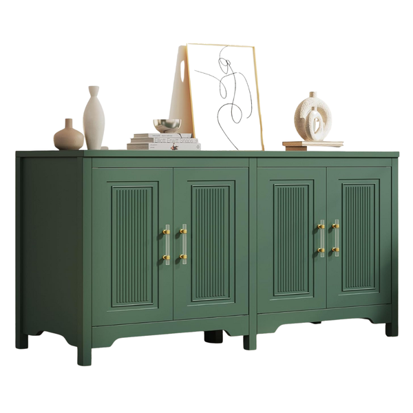 Large Sideboard 55'' Modern Fluted Door Design Buffet Cabinet