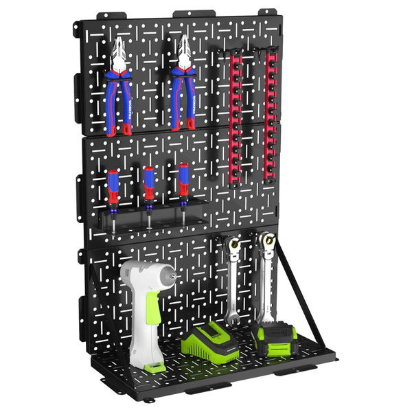 2-Pack WorkPro 16" x 16" Foldable Metal Peg Board