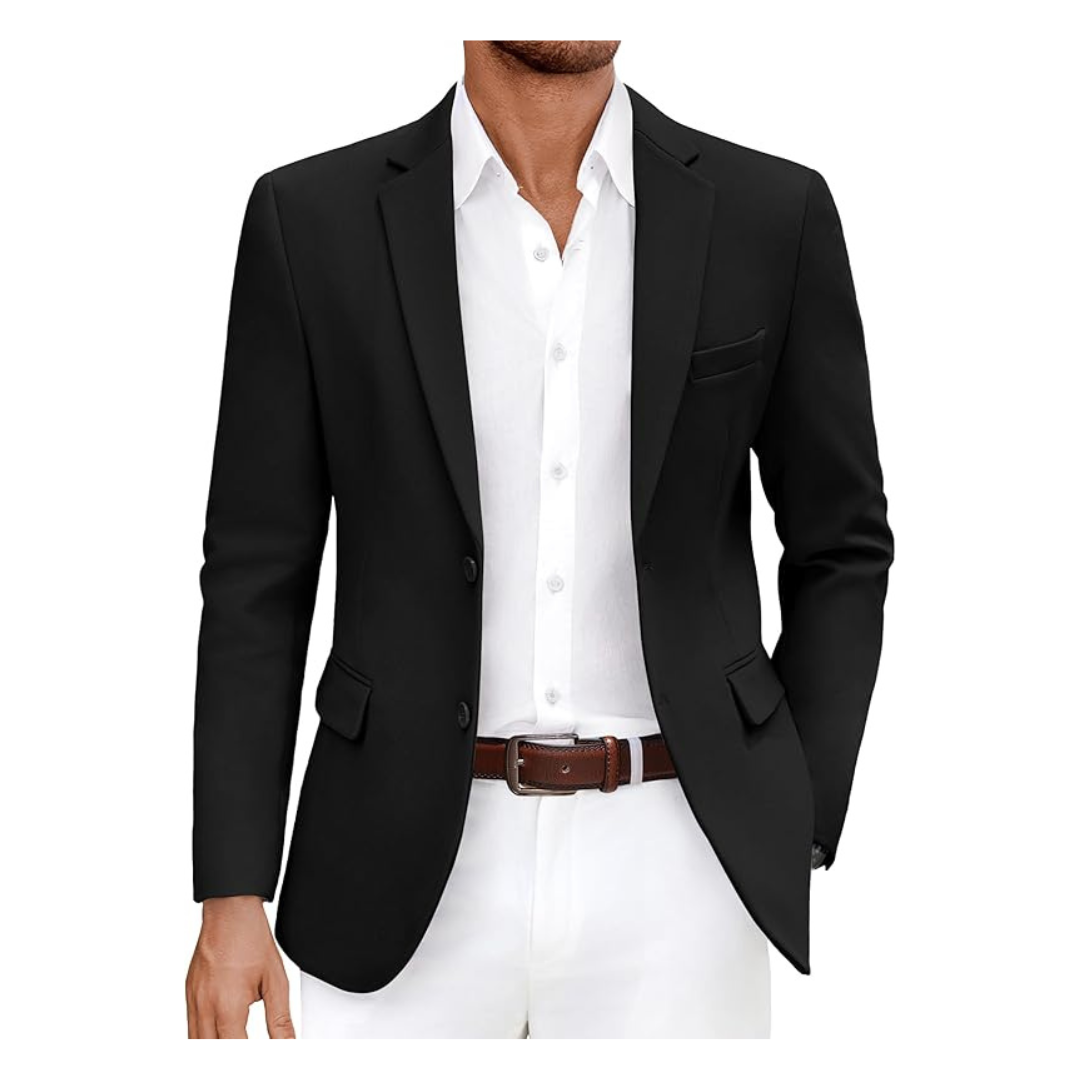 Coofandy Men's Slim Fit Knitted Stretch Sport Suit Jacket