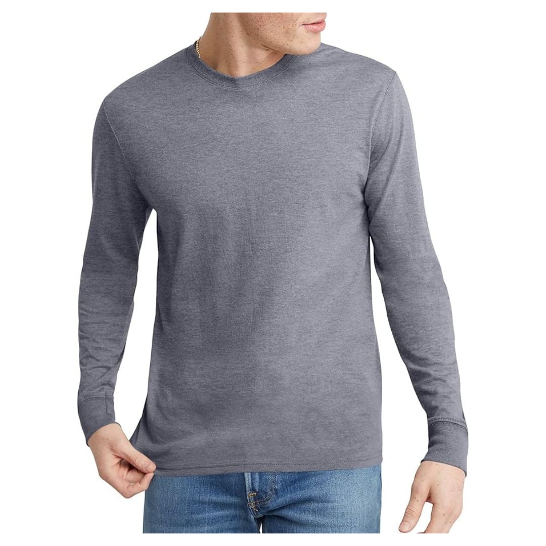 Hanes Originals Men's Tri-Blend Long Sleeve T-Shirt (Various Sizes)
