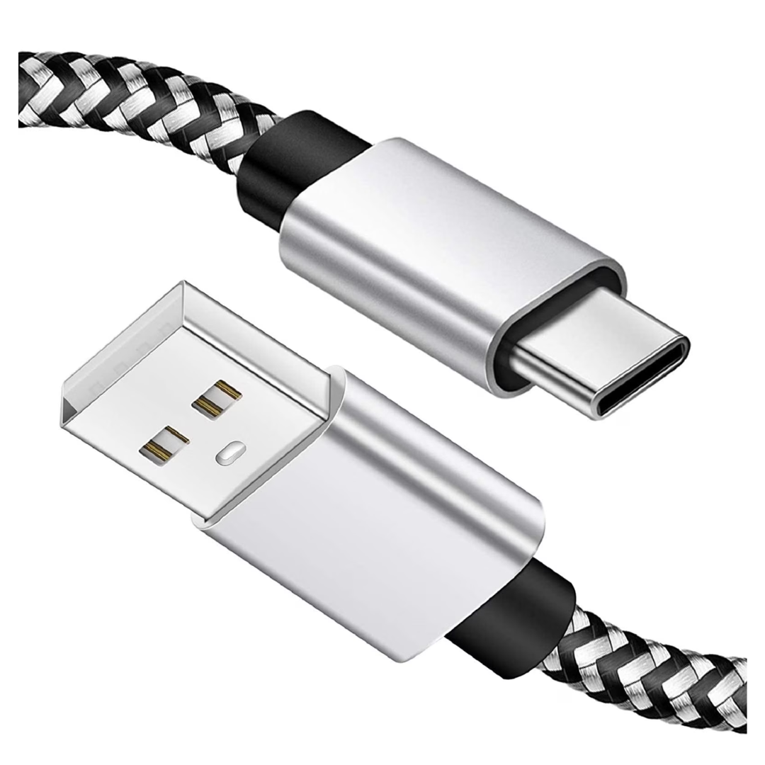 2-Pack 6.6ft 3A Fast Charging Braided Cord USB-C Charger Cable