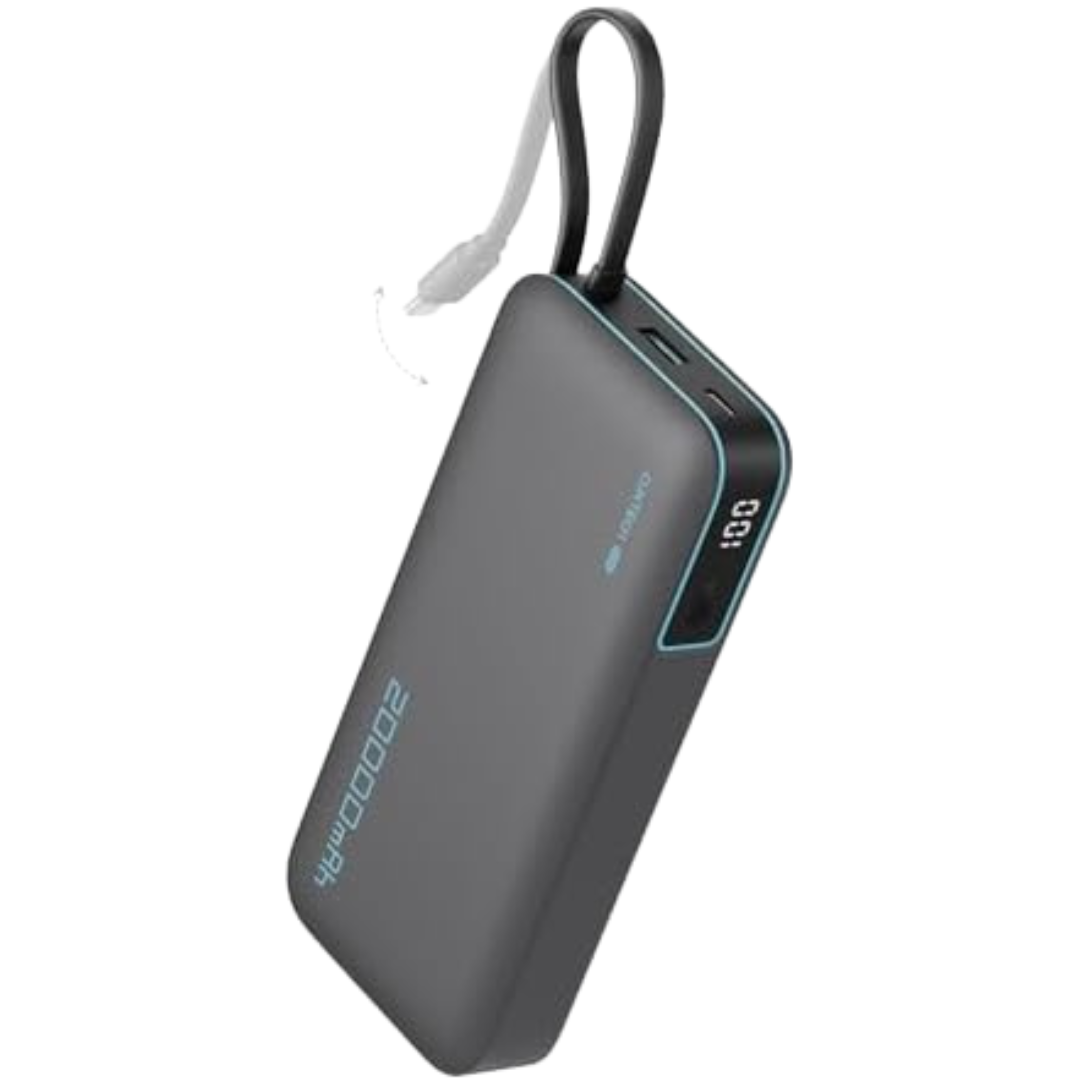 Cuktech 20000mAh 45W Power Bank With Built-In USB-C Cable