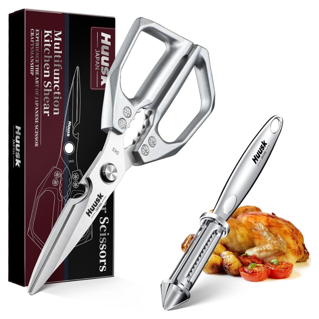 Multifunction Japanese Kitchen Scissors & Potato Peeler Set