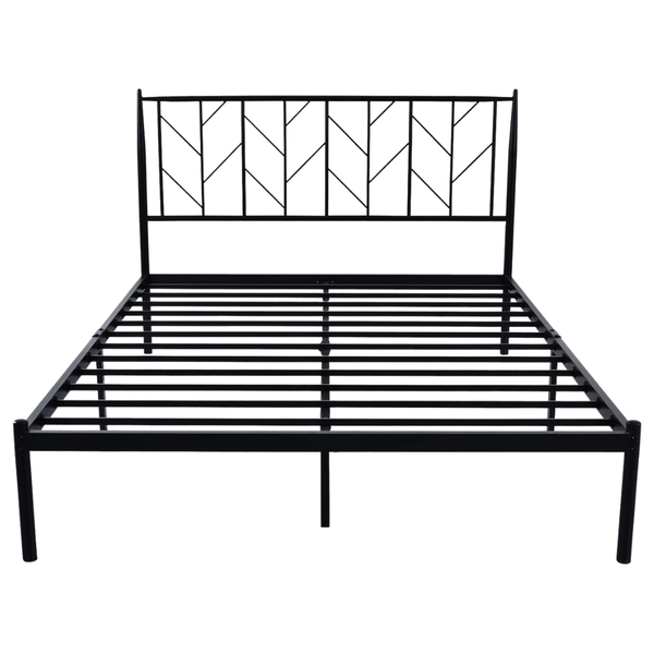 Full Size Metal Platform Bed Frame With Headboard