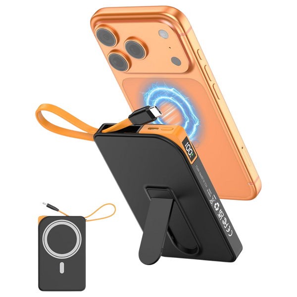 10,000mAh Magnetic Wireless Power Bank With USB-C Cable