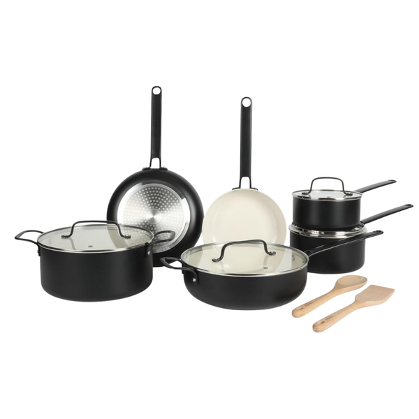 12-Piece Emmeline Nonstick PFA-Free Ceramic Enamel Aluminum Cookware Set