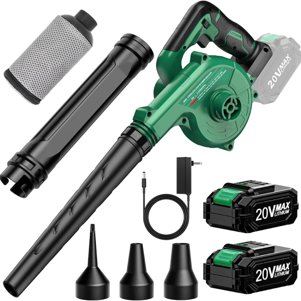 4-in-1 Cordless 2x2000mAh Battery Powered Leaf Blower Vacuum Combo