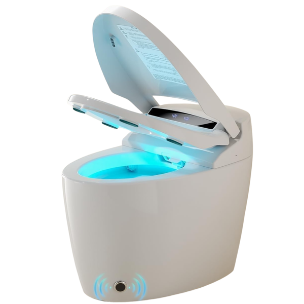 Tankless One Piece Bidet Smart Toilet with Warm Water Sprayer