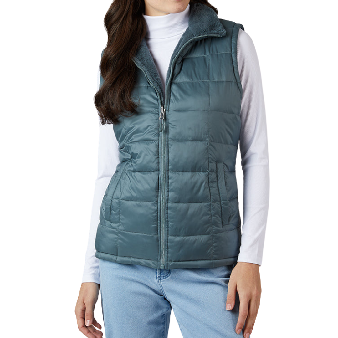 32 Degrees Women's Reversible Luxe Fur-lined Vest