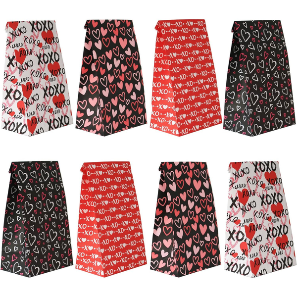 24-Piece Haobell Valentines Day Goodie Bags With Stickers