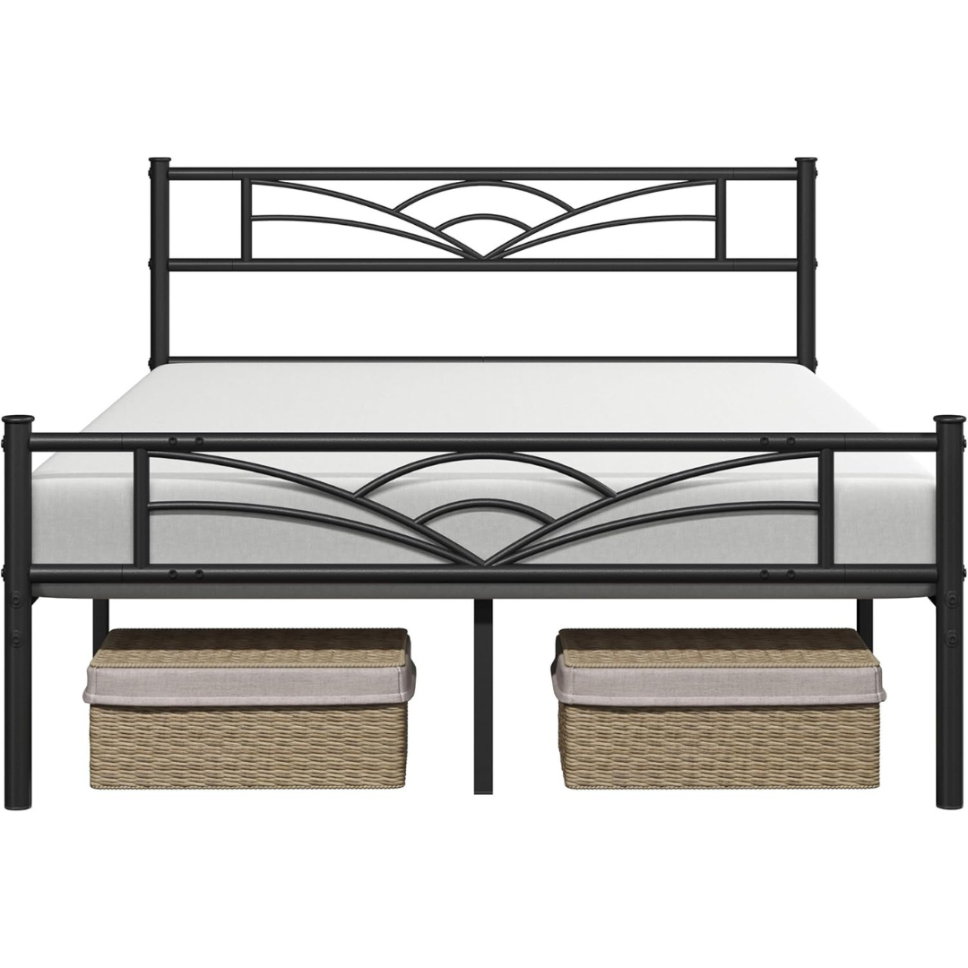Yaheetech Queen Metal Platform Mattress Foundation Bed Frames