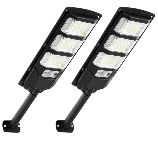 2-Pack 6500K Solar Street Lights w/Motion Sensor & Remote