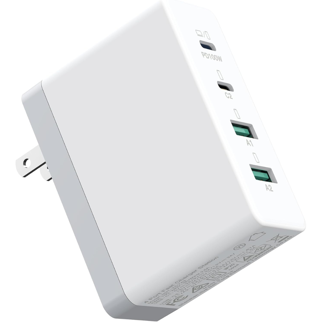 120W GaN 4-Port USB C Charger Block