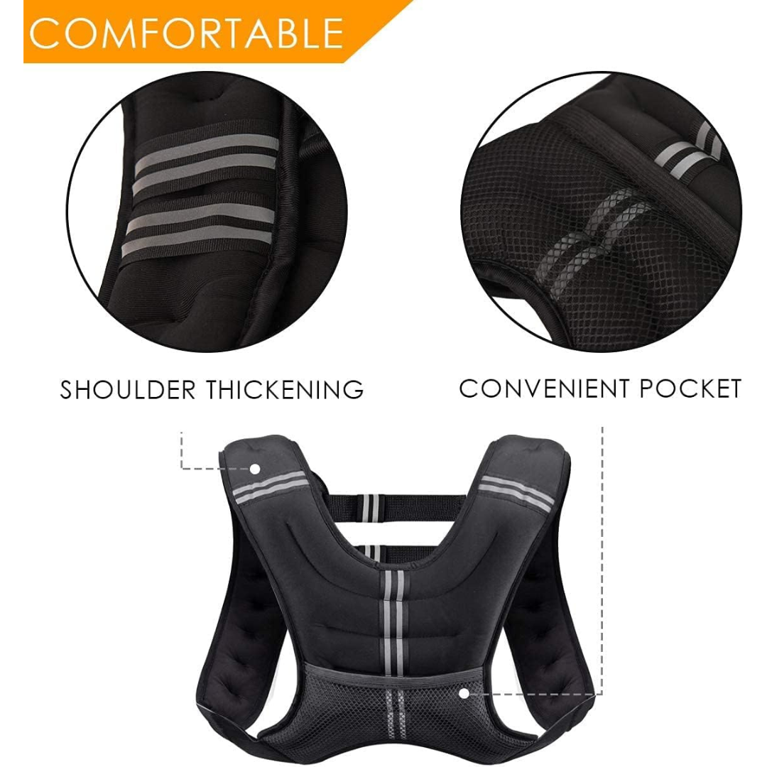 Premium Weighted Vest with Double Adjustable Buckle Straps