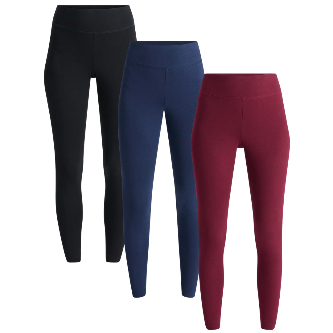3-Pack Time and Tru Women's High Rise Leggings (Various)