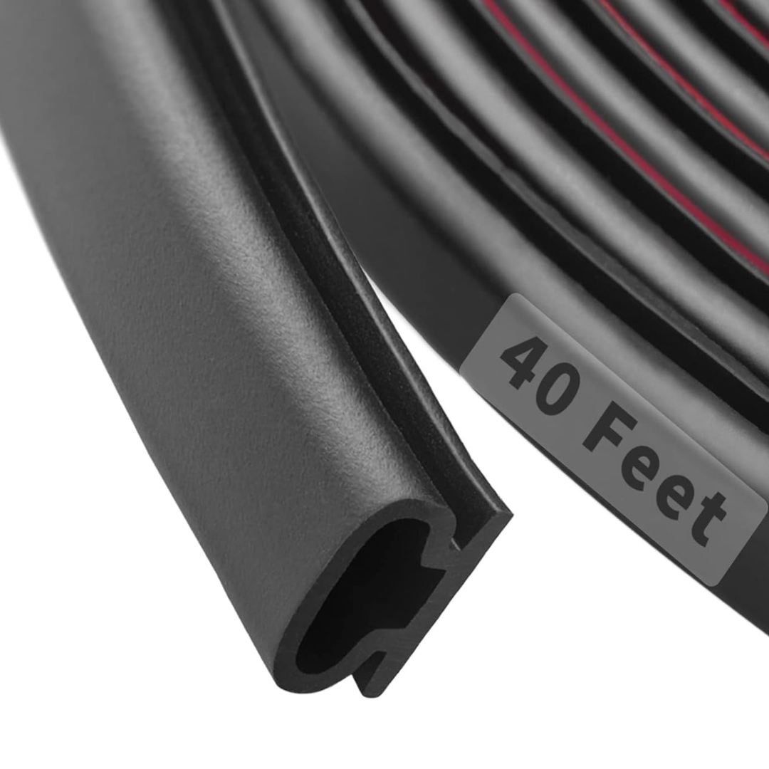 40-Ft D-Shape Rubber Weather Stripping Door Seal Strip