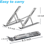 Portable 15.6" Aluminum Laptop Stand with Adjustable Height