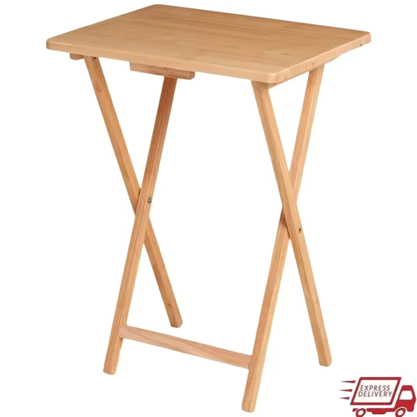 Portable Lightweight Solid Rubberwood Folding Table