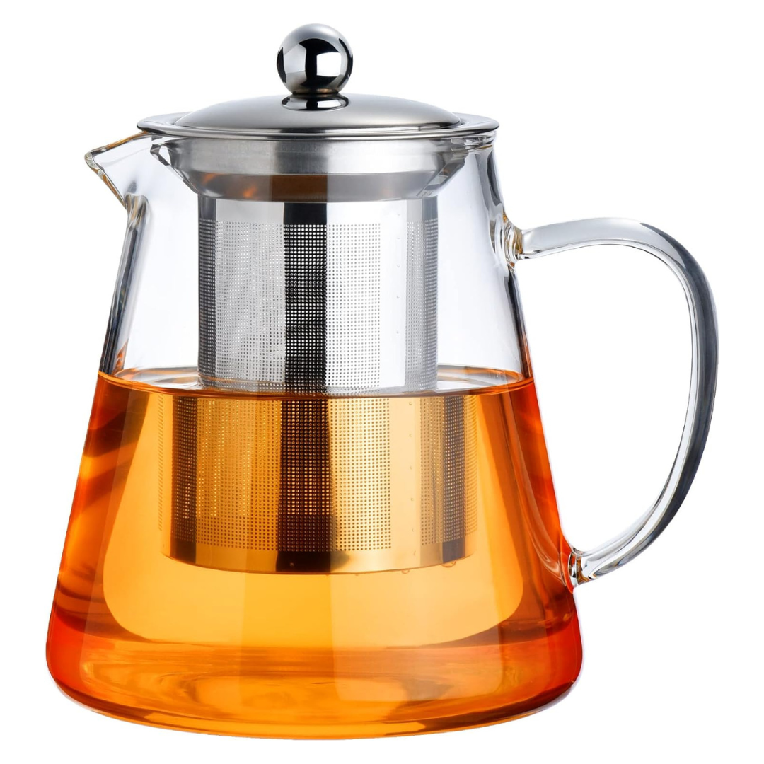 18.6-Oz Paracity Borosilicate Clear Tea Kettle With Infuser