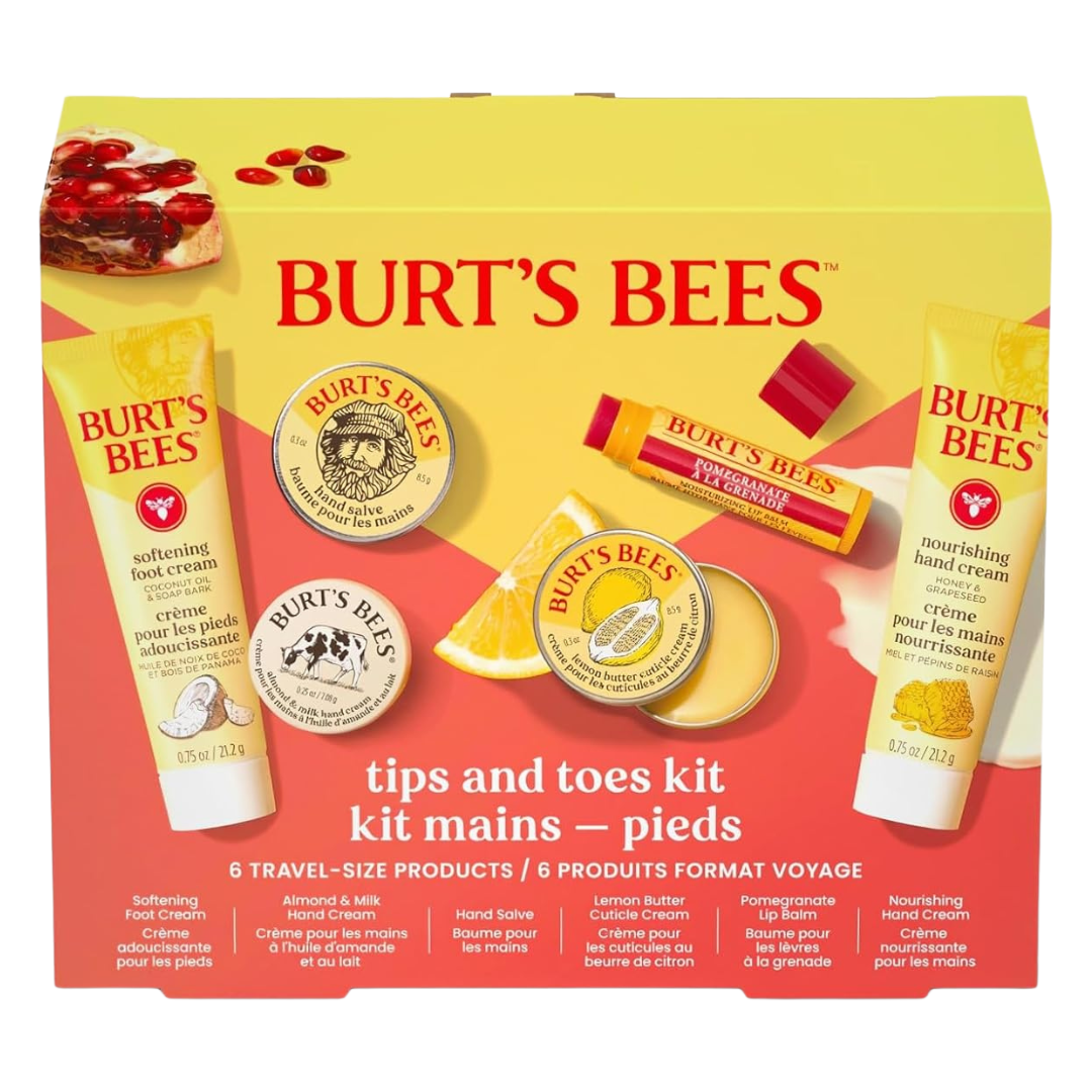 6-Piece Burt's Bees Tips & Toes Travel Gift Set