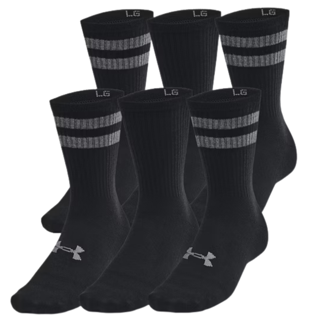 6-Pack Under Armour Unisex-Adult Essential Crew Socks