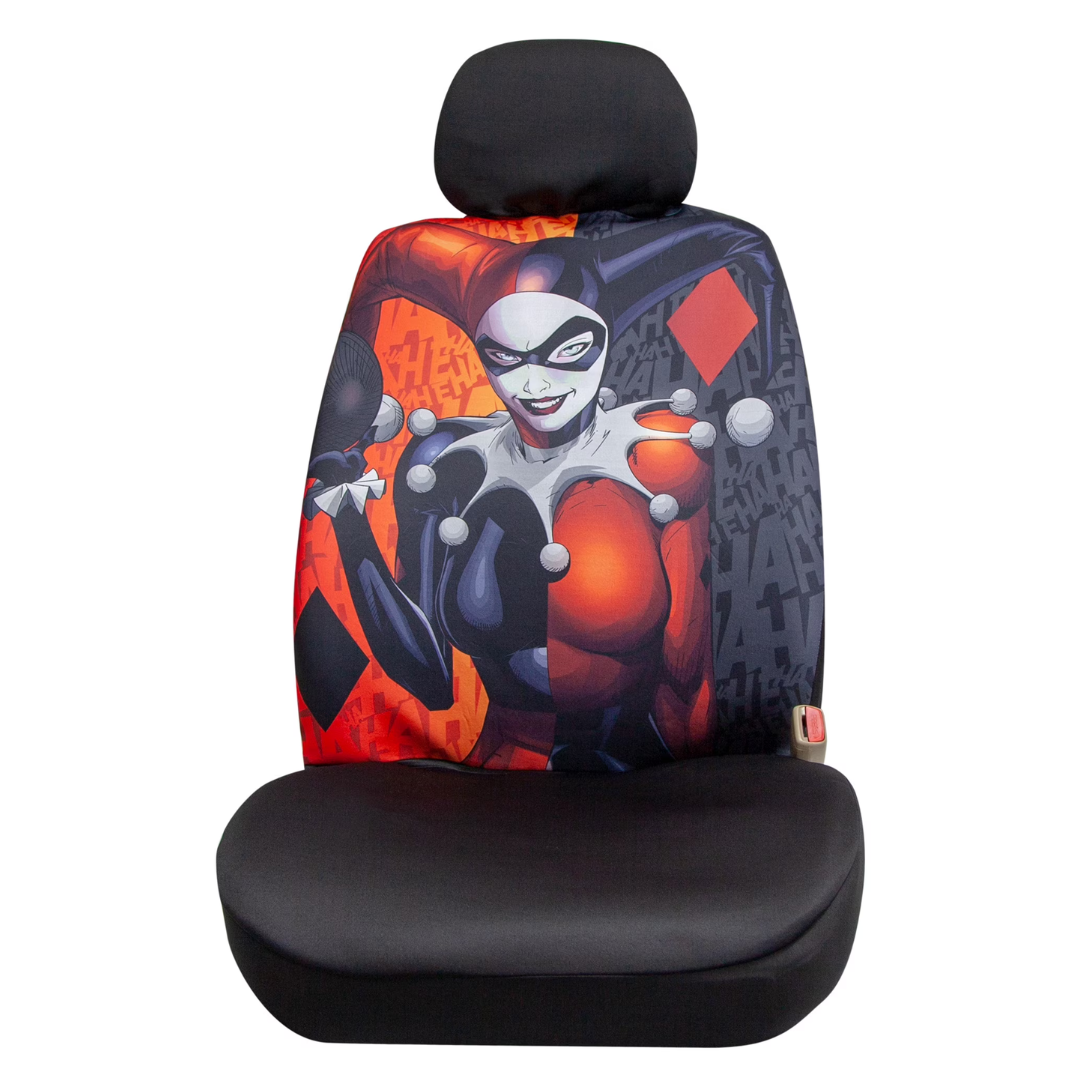 Plasticolor Harley Quinn Washable Polyester Universal Fit Automotive Seat Cover