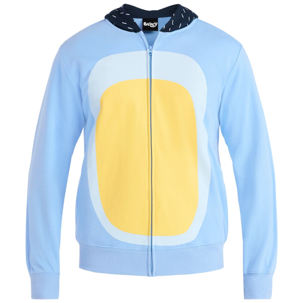 Bluey Men's And Big Men's Bandit Halloween Cosplay Zip Hoodie