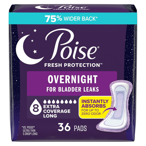 36-Count Poise Overnight Incontinence & Postpartum Pads